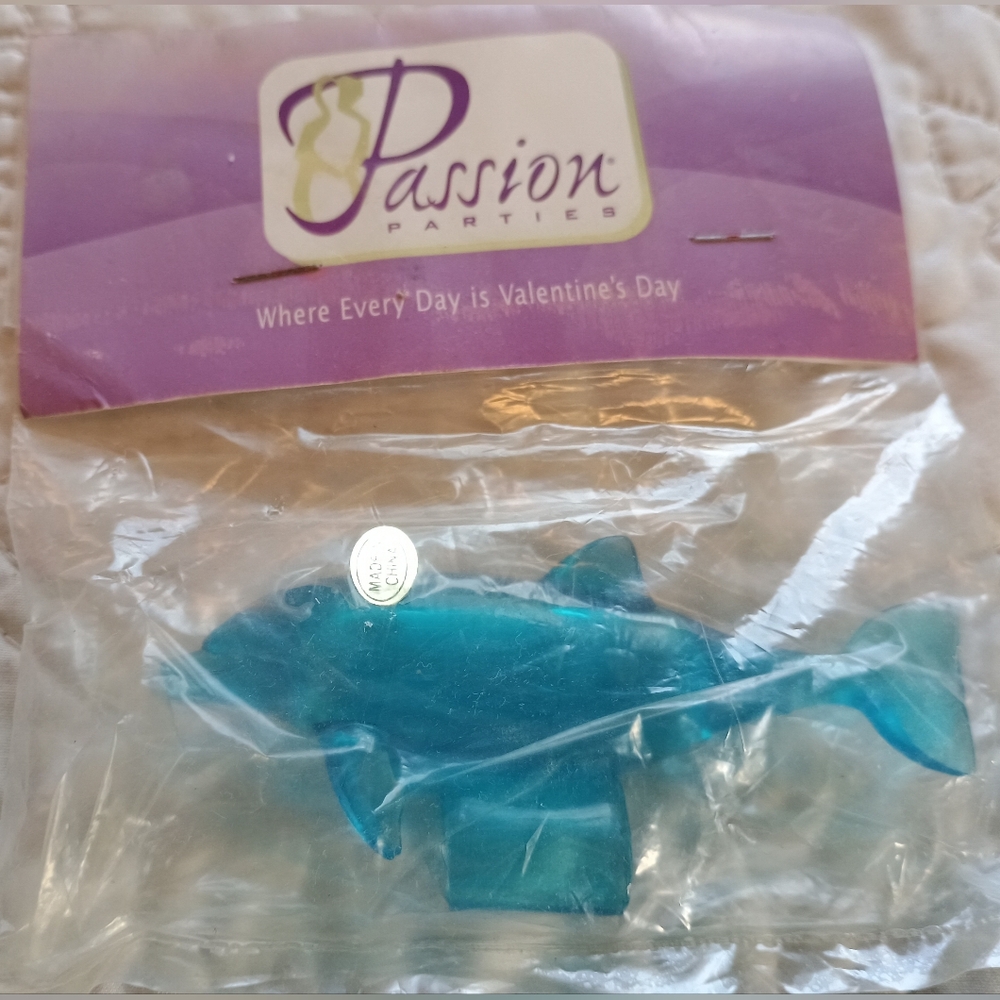 Vintage Y2K Passion Party Blue Jelly Dolphin